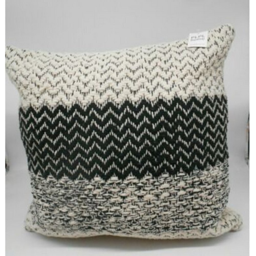 Decrotive Pillow Cream and Black 20X20"